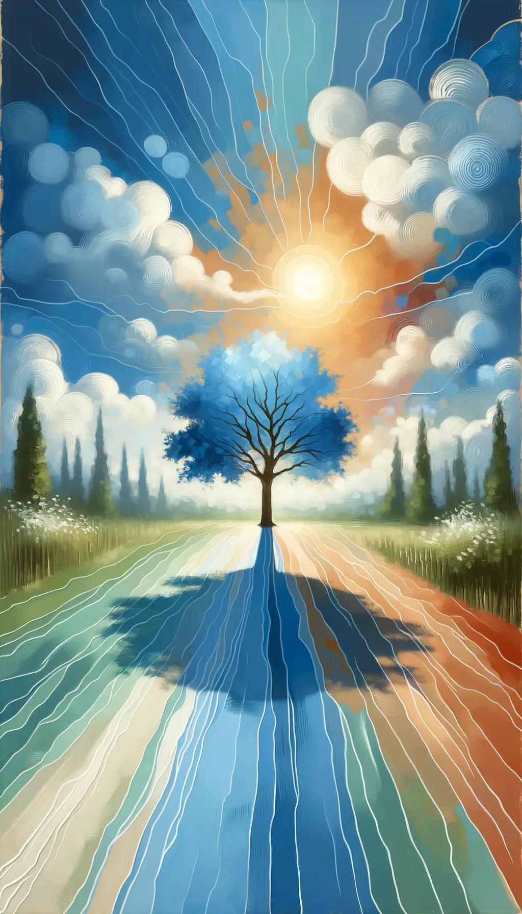 Silent Echoes of Growth: Resilience Through Azure Skies