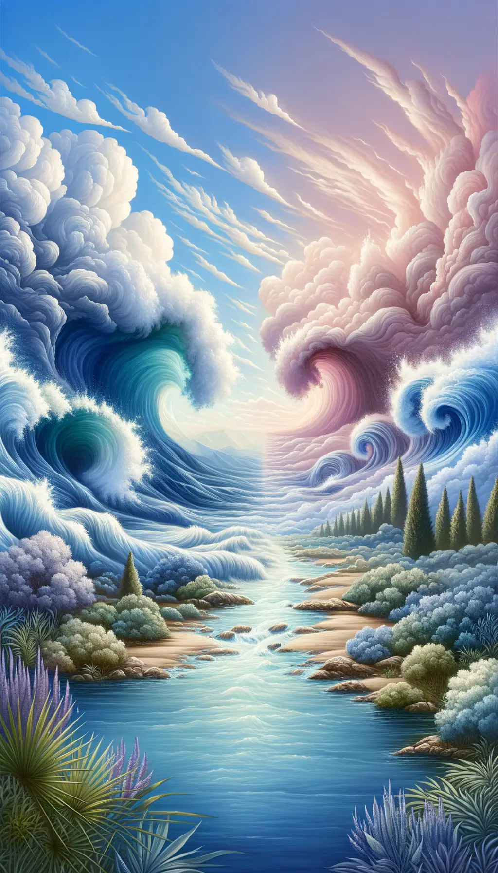 Serenity's Solace: Ebb and Flow of Healing Waters