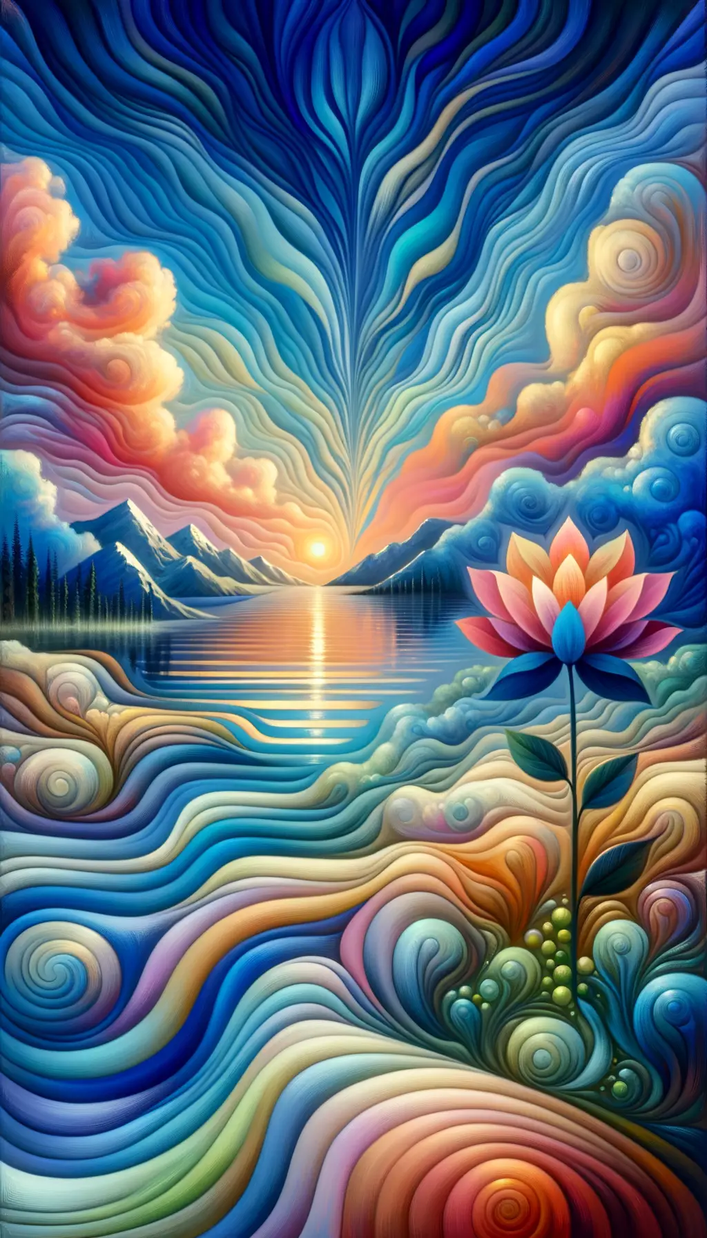 Whispers of Renewal: Blooms of Hope at Sunrise