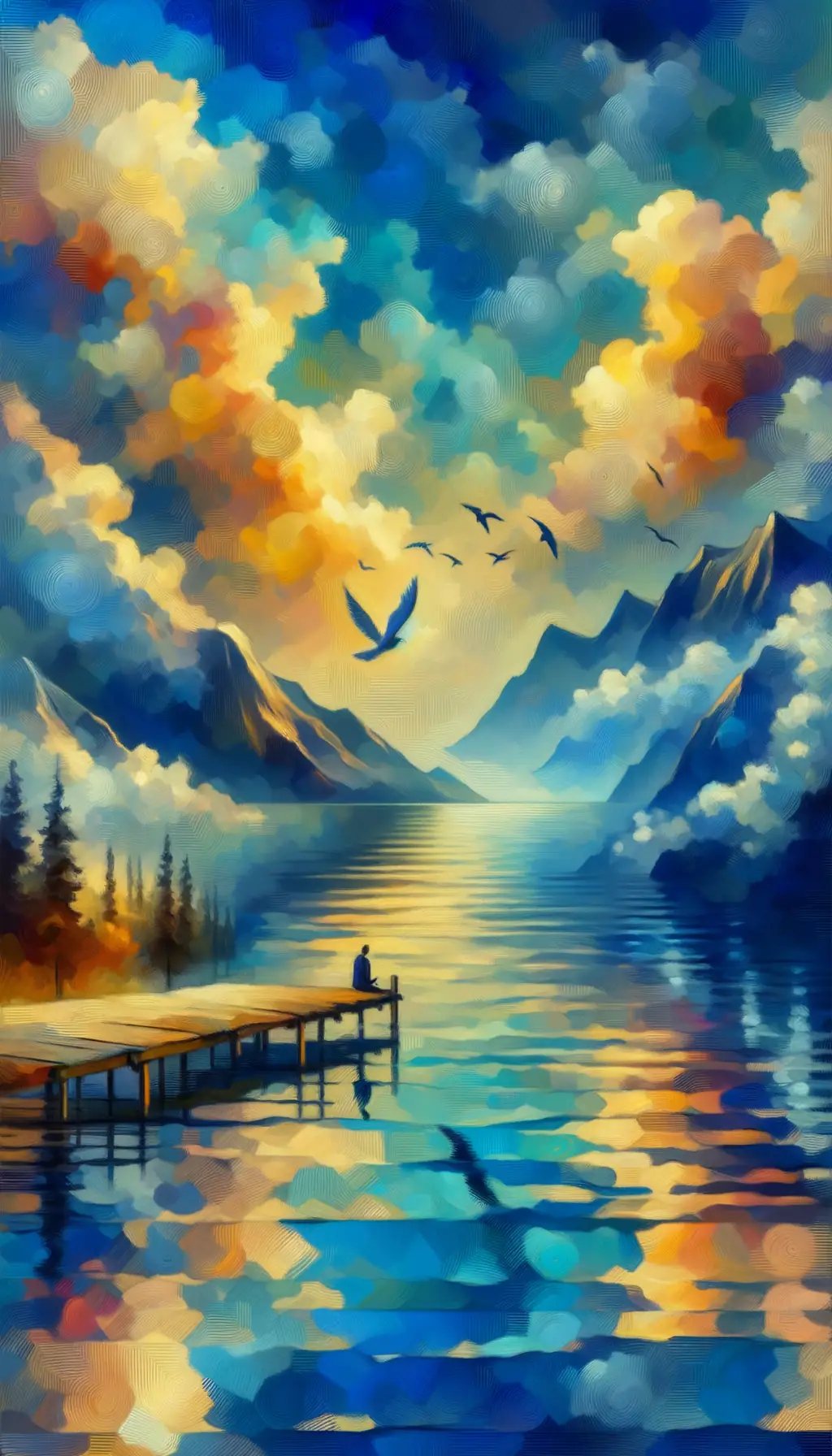 Ethereal Luminance: Serenity in Soaring Blue
