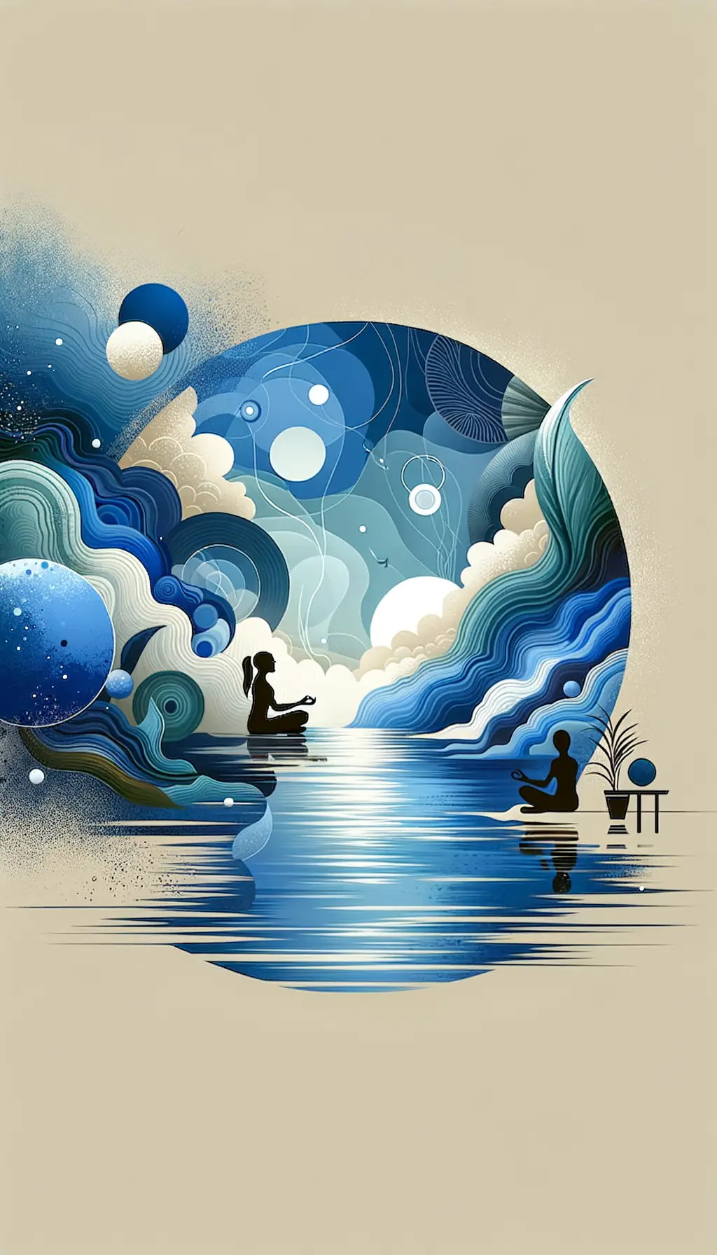 Whispers of Azure: A Therapeutic Current of Anxious Reflection