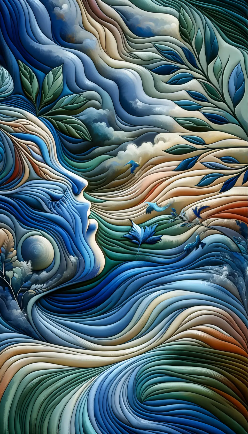 Whispers of Tranquil Adjustments: A Surreal River's Symphony