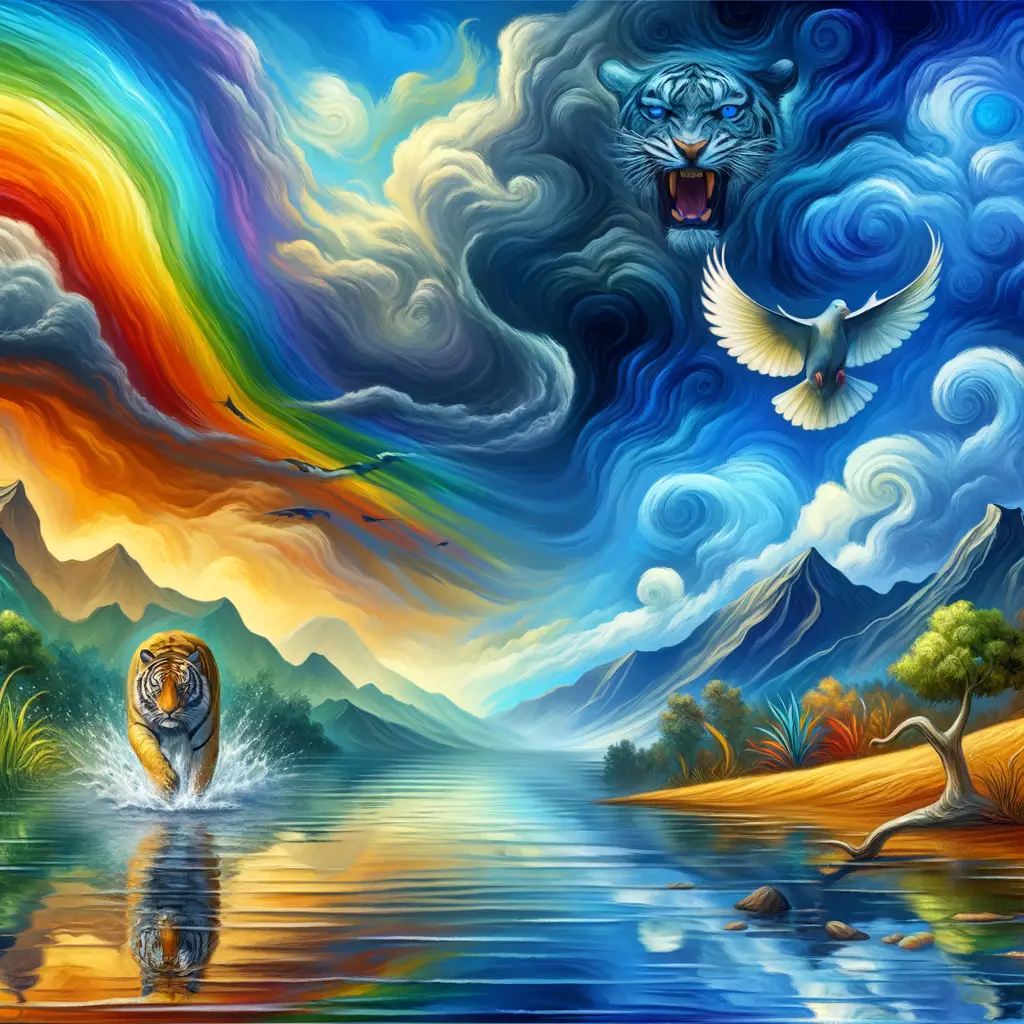 Eclipse of Contrasts: Roars and Whispers by the Azure