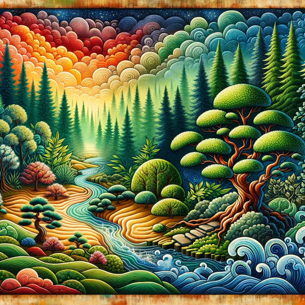 Ethereal Uplift: Bonsai Garden and Whispers of Healing