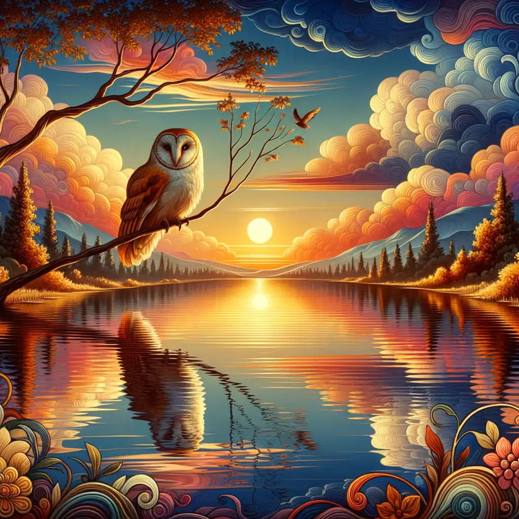 Twilight Healing: Owl's Embrace in Rococo Peace