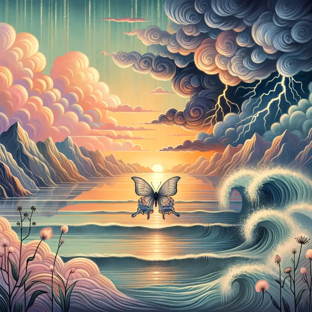 Ember's Revelation: A Phoenix's Flight Through Tempestuous Reflection