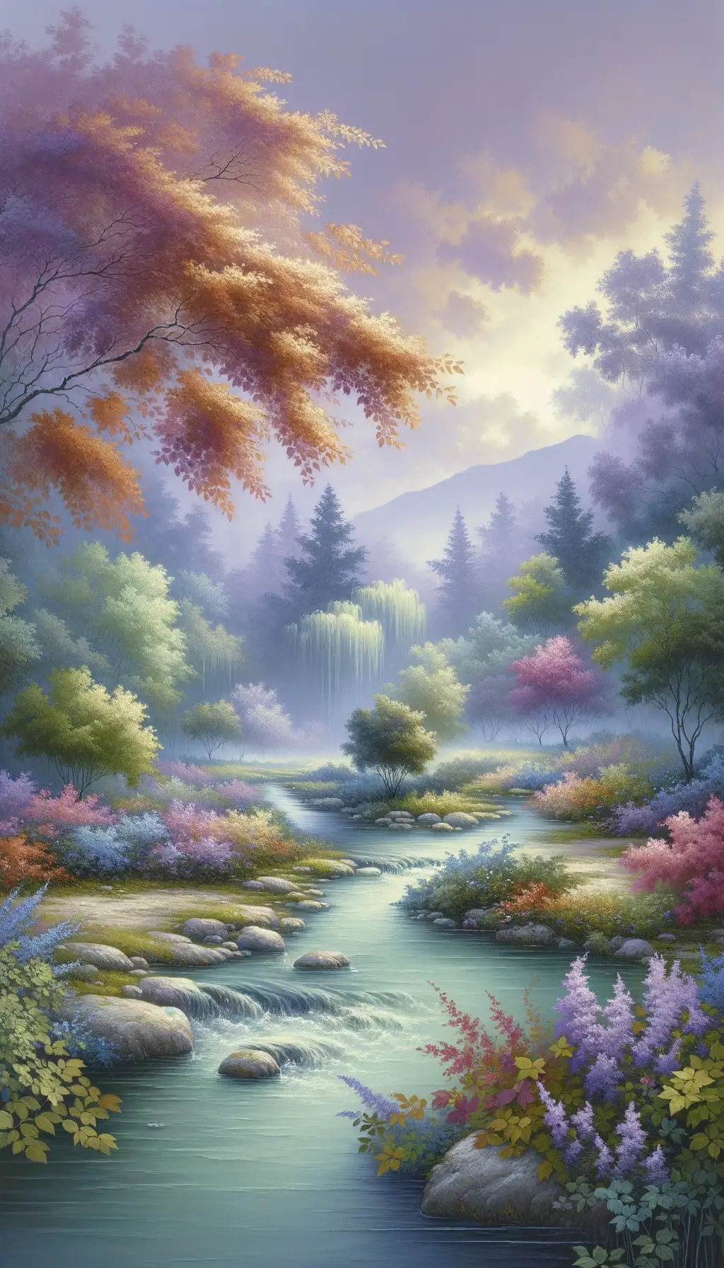 Blooms of Renewal: A Serene Tapestry of Autumn's Grace