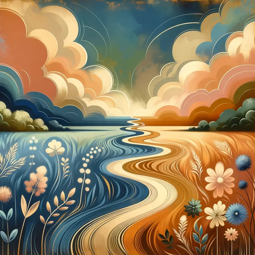 Whispers of Tranquility: A Floral Journey Through Anxious Skies