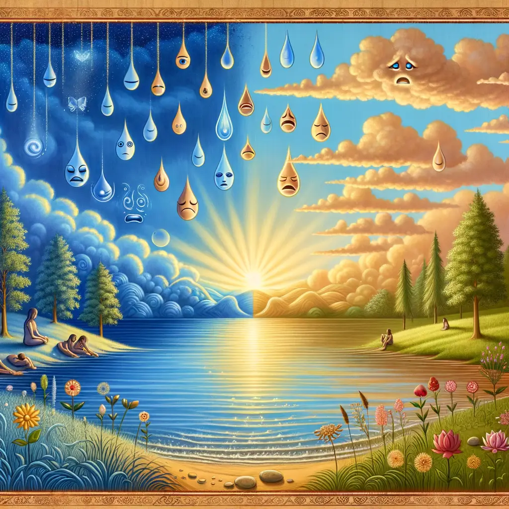 Whispers of Rain: Tranquil Embrace of Healing Waters