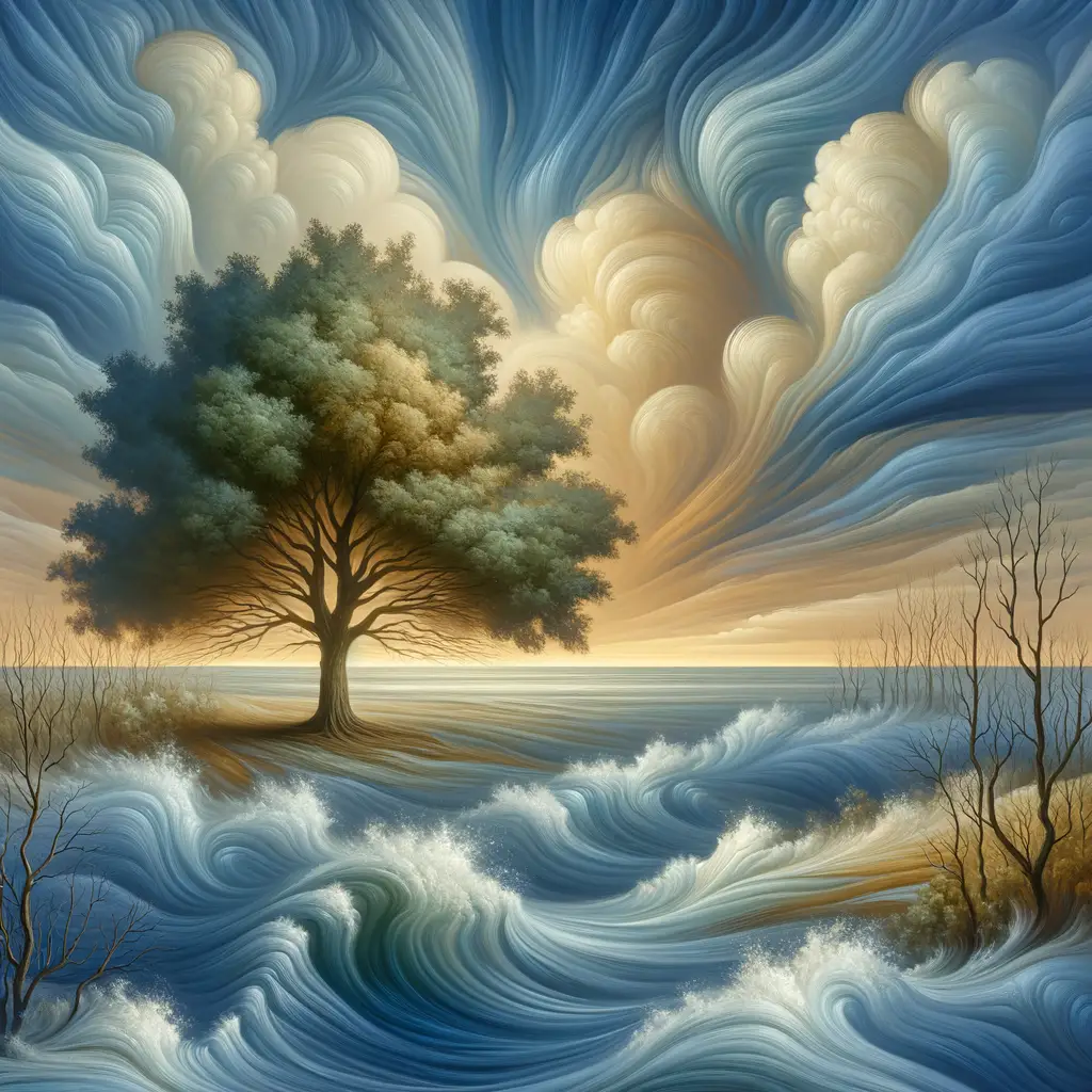 Whispers of Resilience: Ocean's Calm, Tree's Strength, Breeze's Comfort