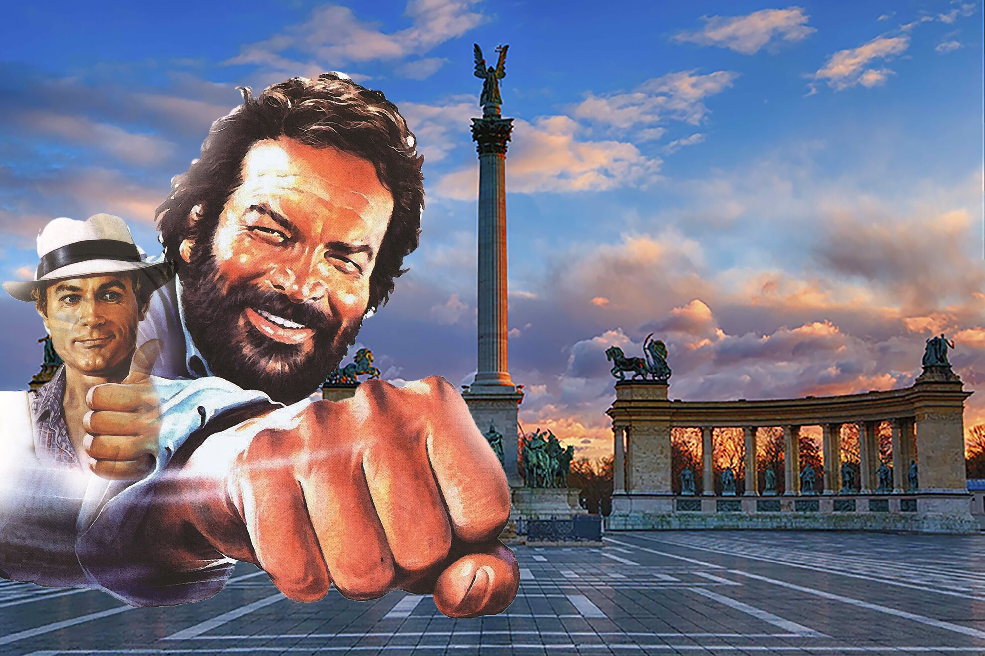 Why are Bud Spencer and Terence Hill such big heroes in Budapest?