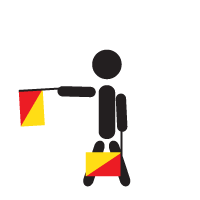 Semaphore Flags - 2 - Two