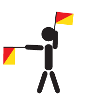 Semaphore Flags - P - Papa