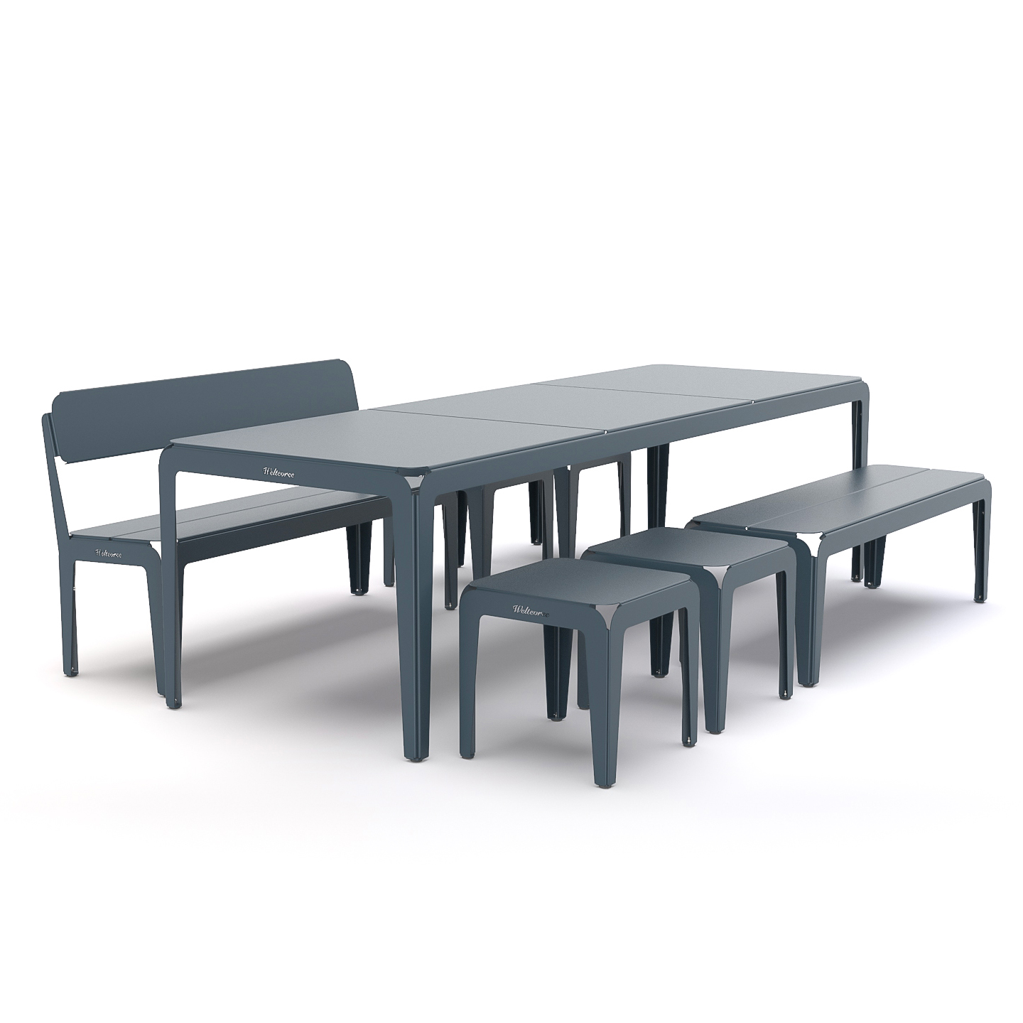 Weltevree-blue-bended-bench-table-stool