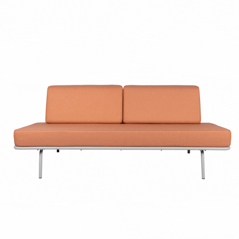 Weltevree-oranje-sofabed-gif