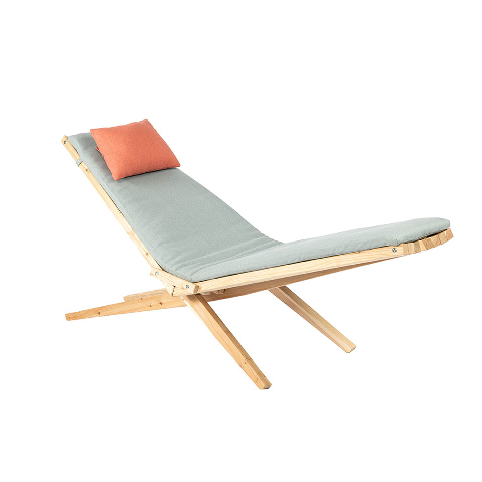 Tumbona plegable de madera de alerce Fieldchair - Weltevree