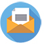 icon of a file document in an envelope.