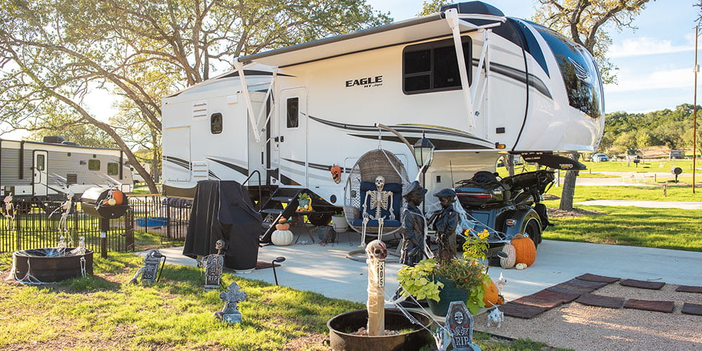 Halloween camping at Camp Fimfo. 