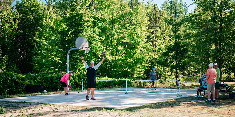 Pickleball tournament at Leelanau Pines Campground