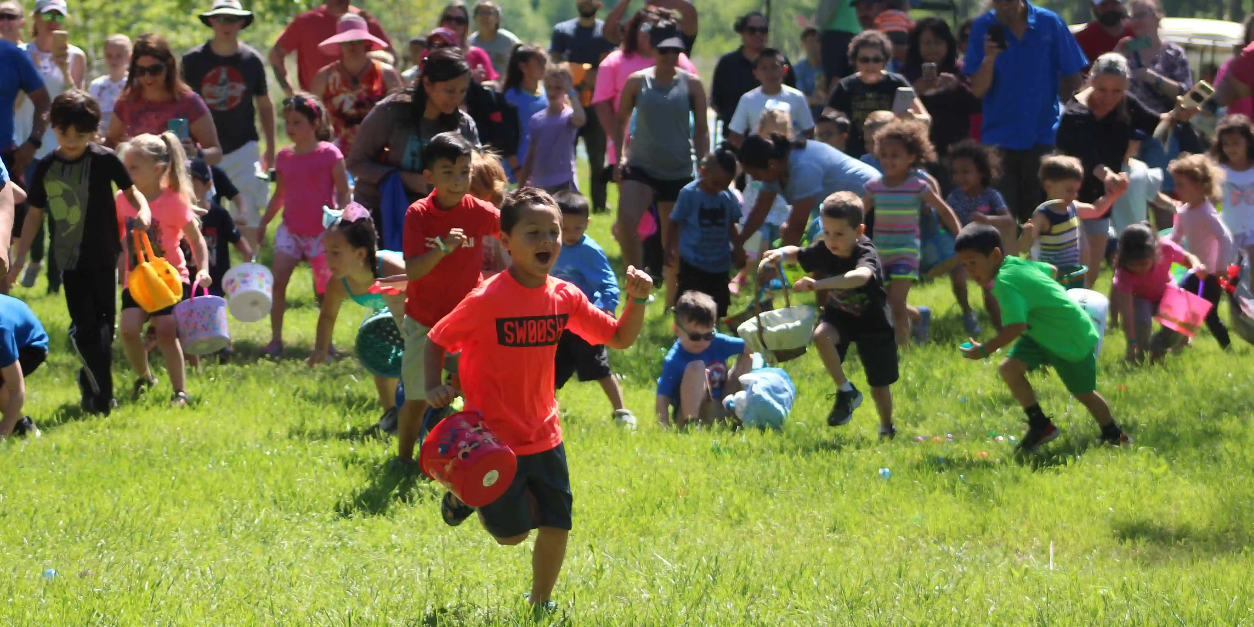 An intense Easter Egg hunt at Camp Fimfo Waco