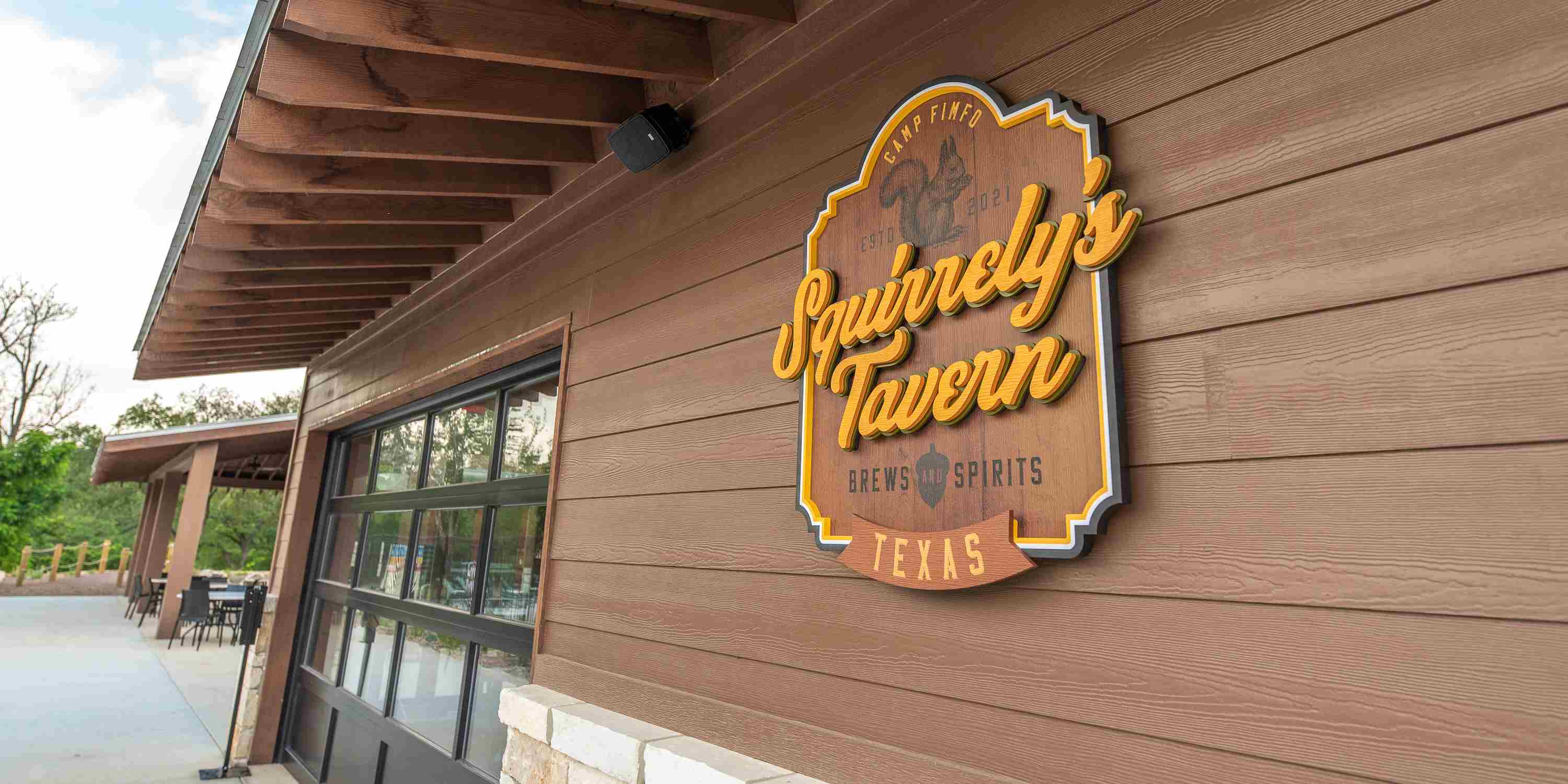 Squirrely's Tavern at Camp Fimfo Texas Hill Country