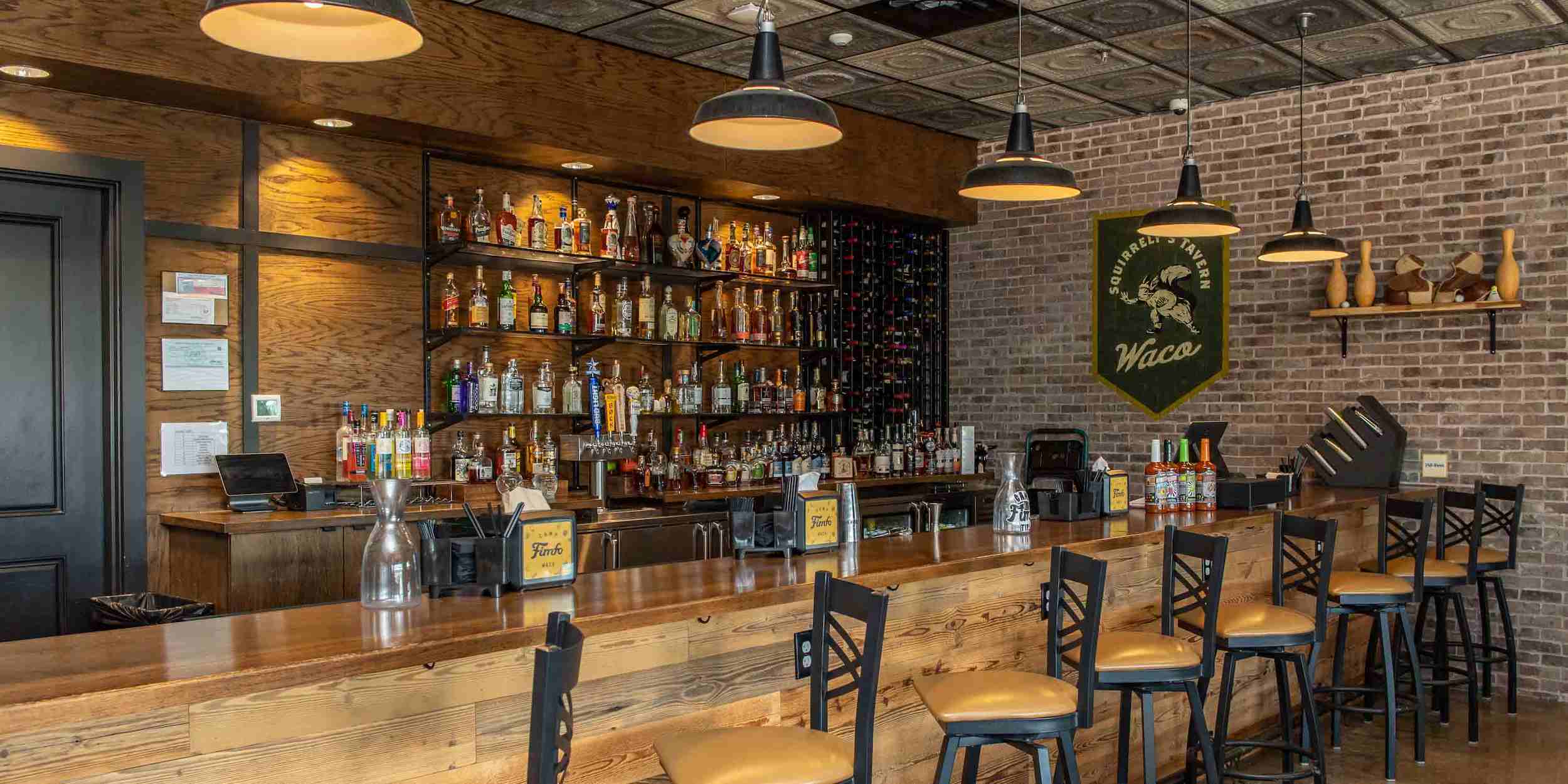 Squirrely's Tavern at Camp Fimfo Waco for perfect date night