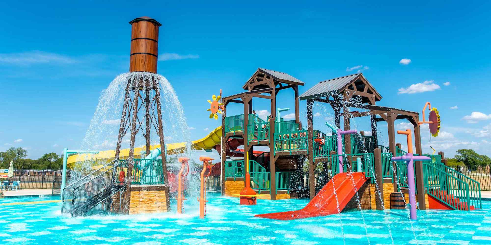 The water playground at Camp Fimfo Waco