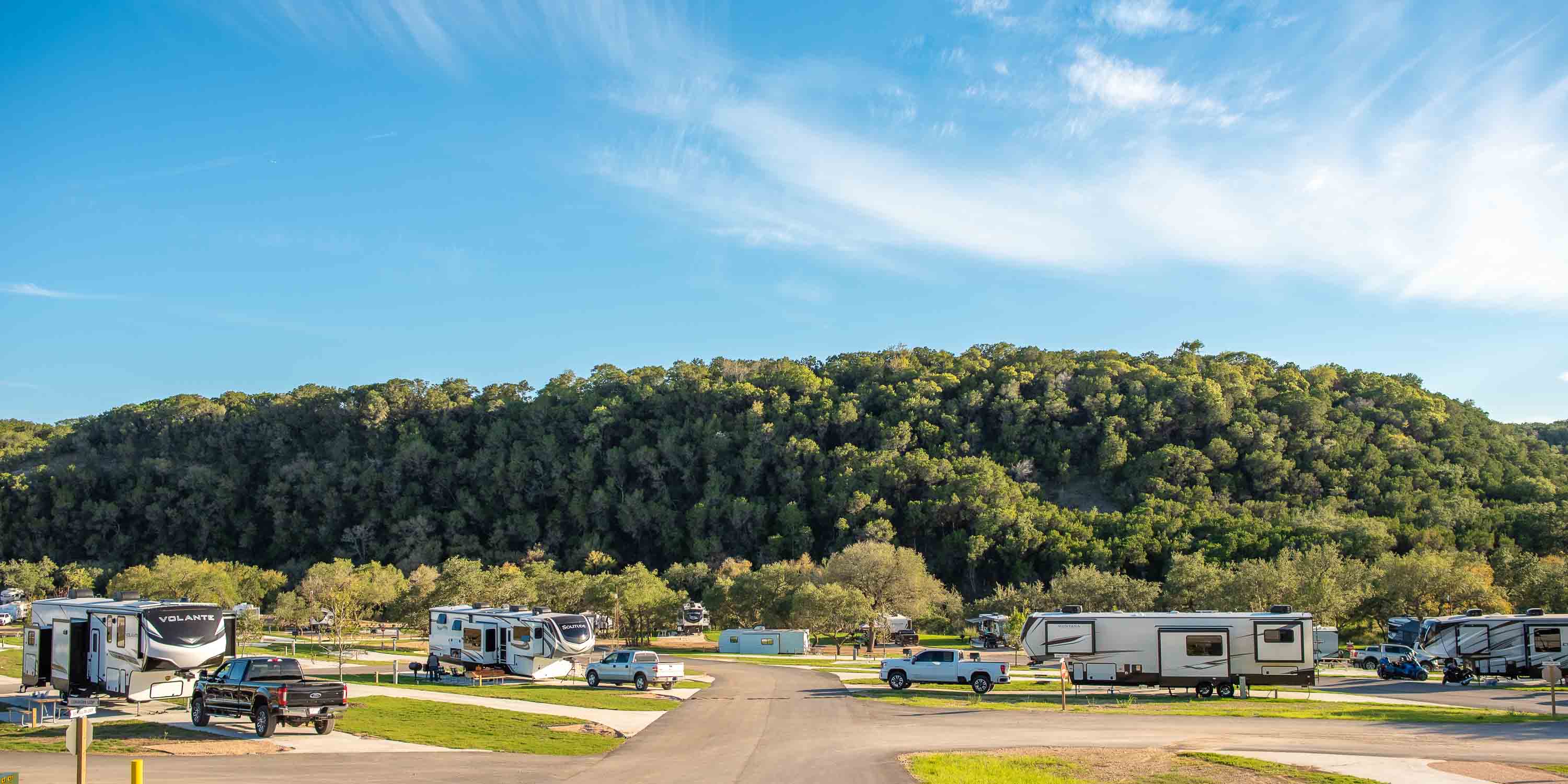 RV sites at Camp Fimfo