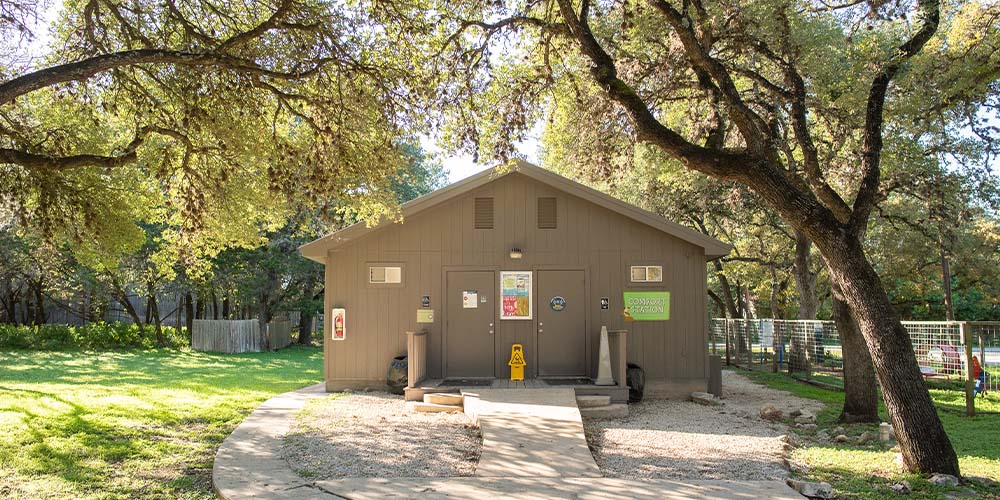 Comfort Stations are so important when parking your rig at our Texas Hill Country campground. 