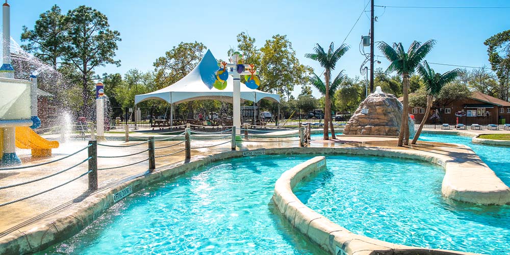 The lazy river is the perfect place to be on a warm day. 