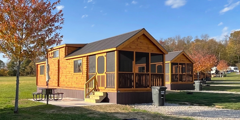 Enjoy luxury cabin rentals at our Ohio campground.