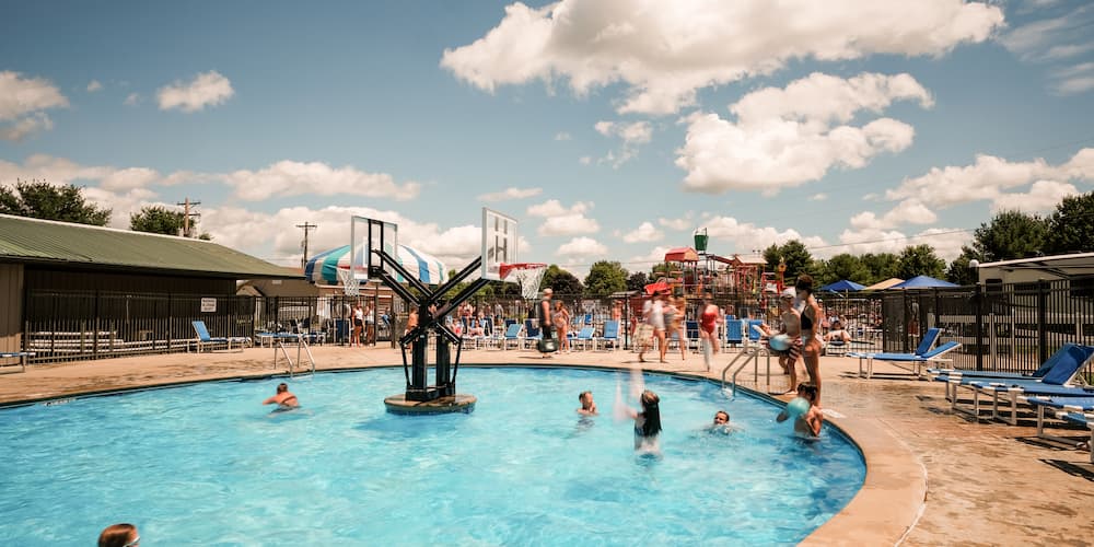 Fun at the pool! Jellystone Park Barton Lake.