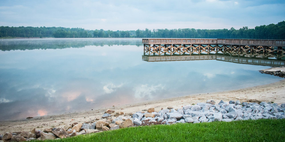 Rankin Lake park is a great stop road trips from Charlotte.