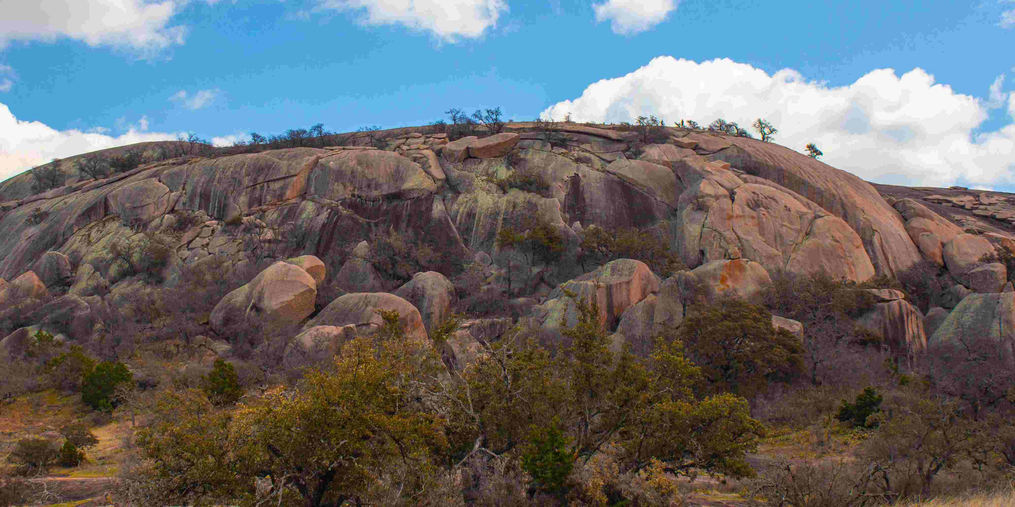 A portion of Enchanted Rock, a popular landmark in the Texas Hill Country