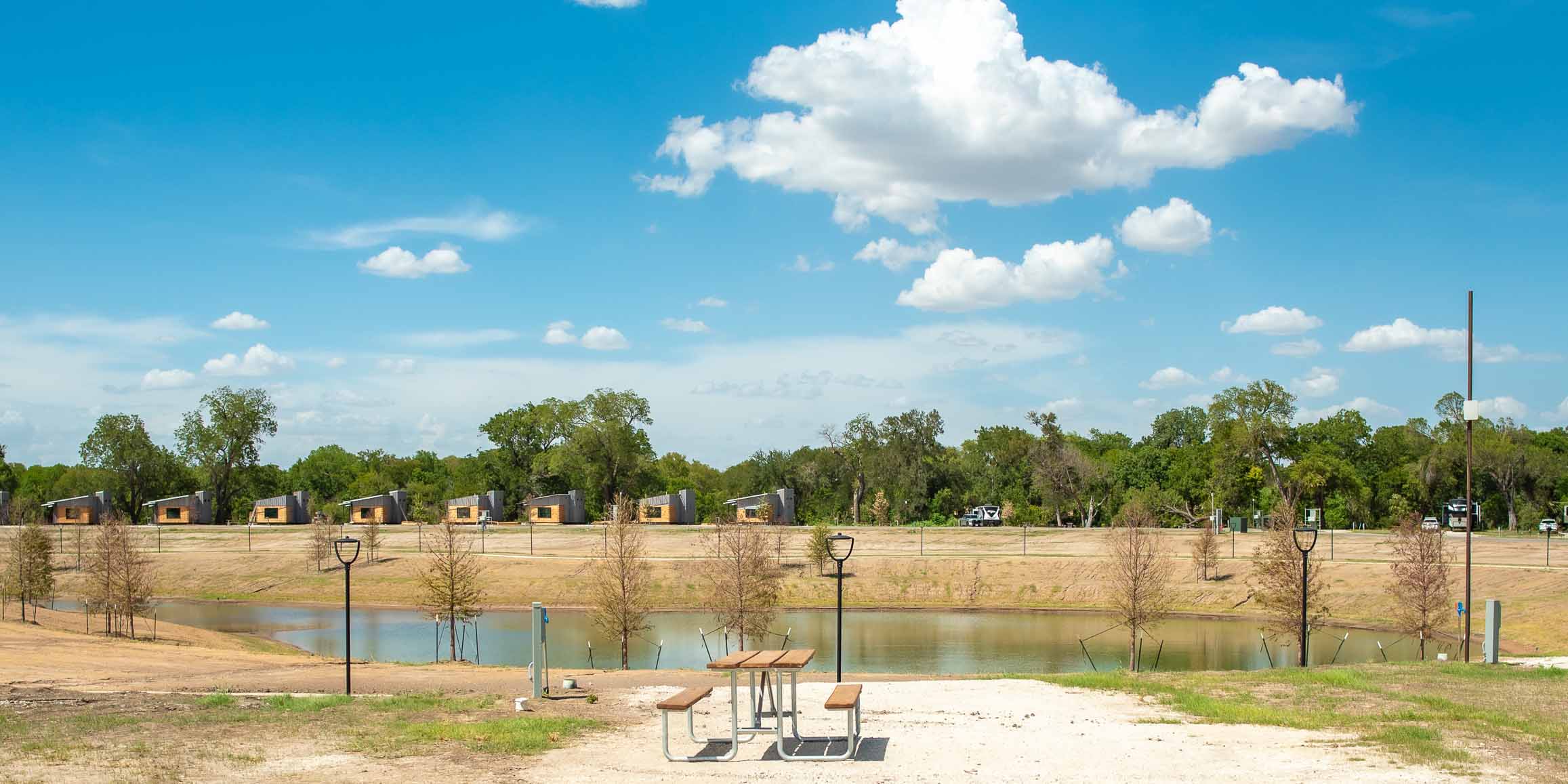 Fishing pond located on the Camp Fimfo Waco property