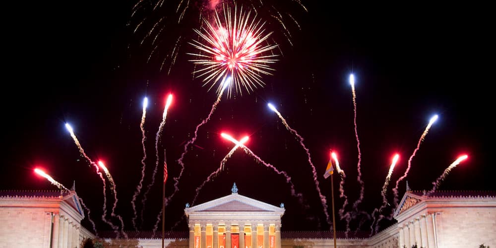 Fireworks at the Wawa Welcome America Festival - a famous Philadelphia event!