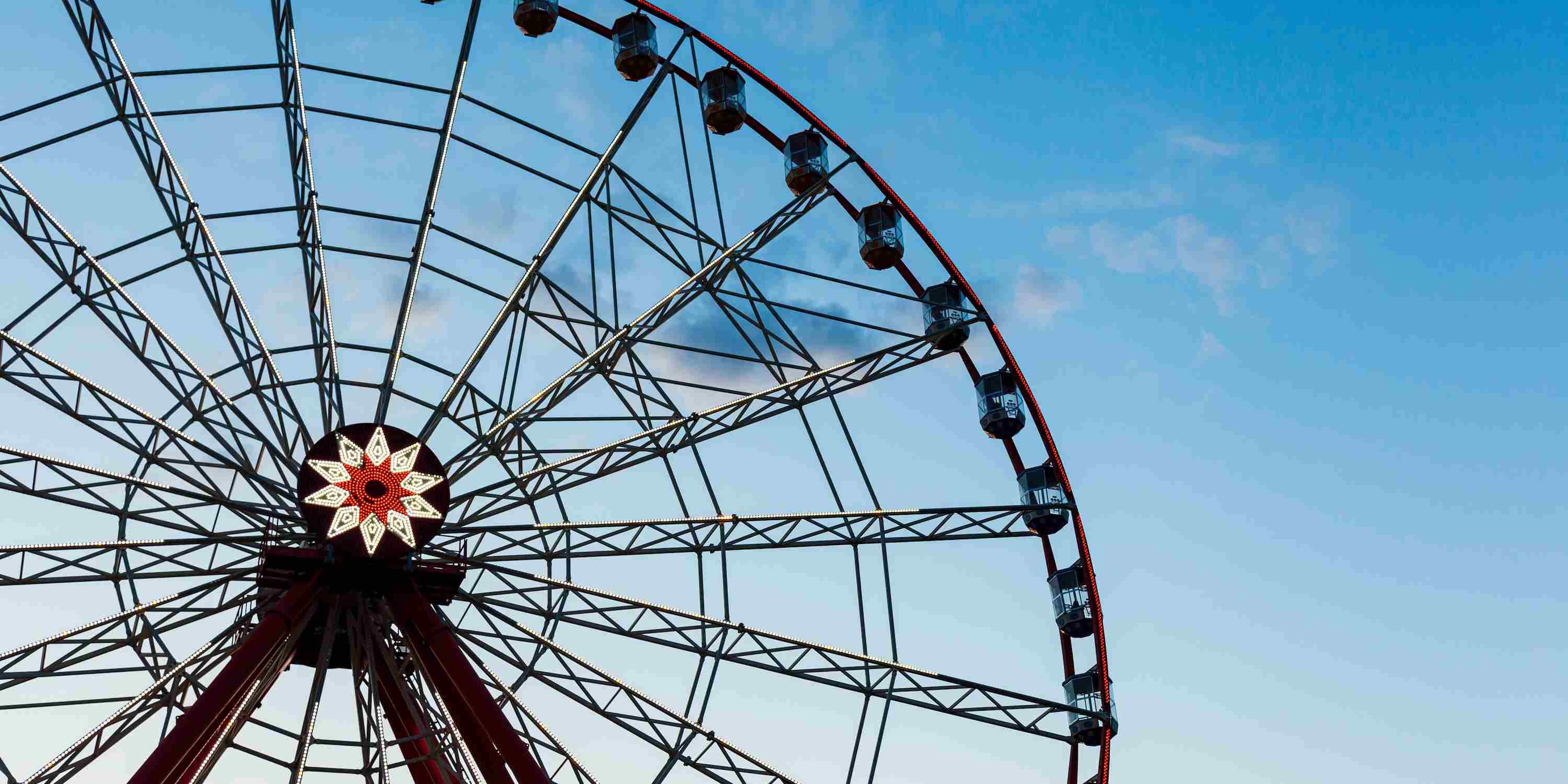 A ferris wheel at the fair