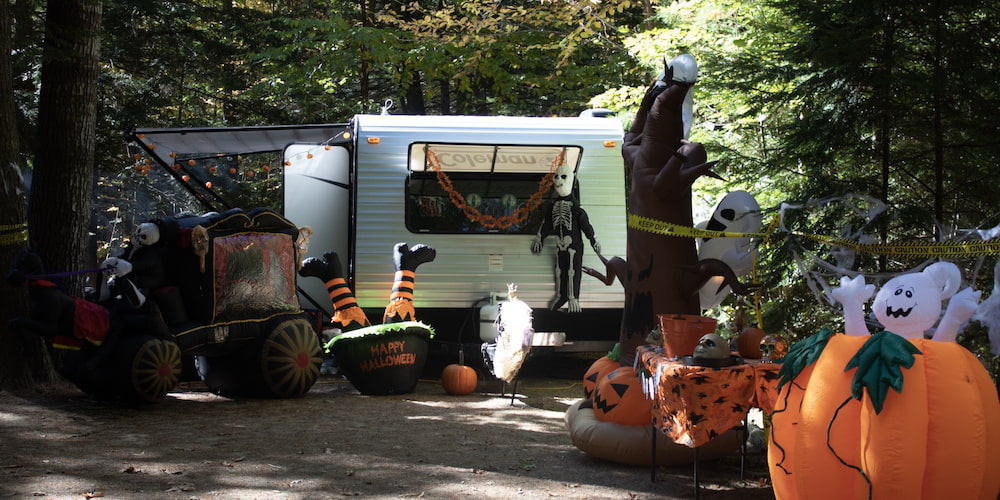 Halloween camping is more fun when you decorate your site to win big prizes!