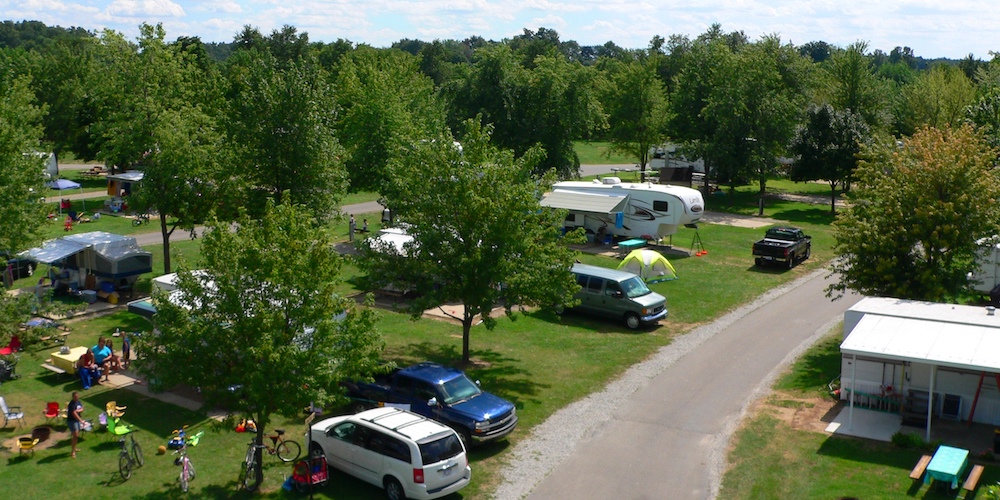 Our Indiana campground provides spacious sites with room to roam.