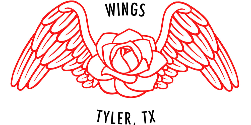 The official logo of the Wings of Tyler, located in downtown Tyler. 