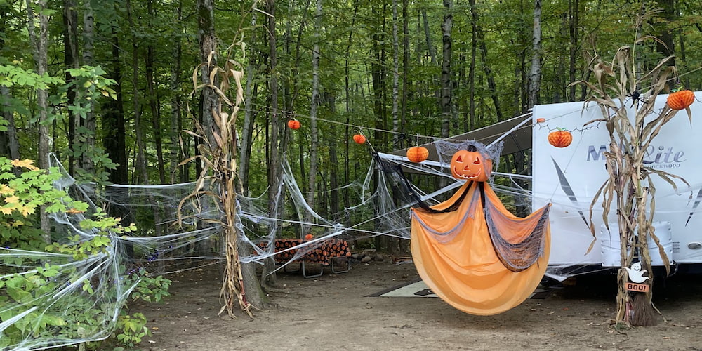 Make Halloween camping more fun when you decorate your site!