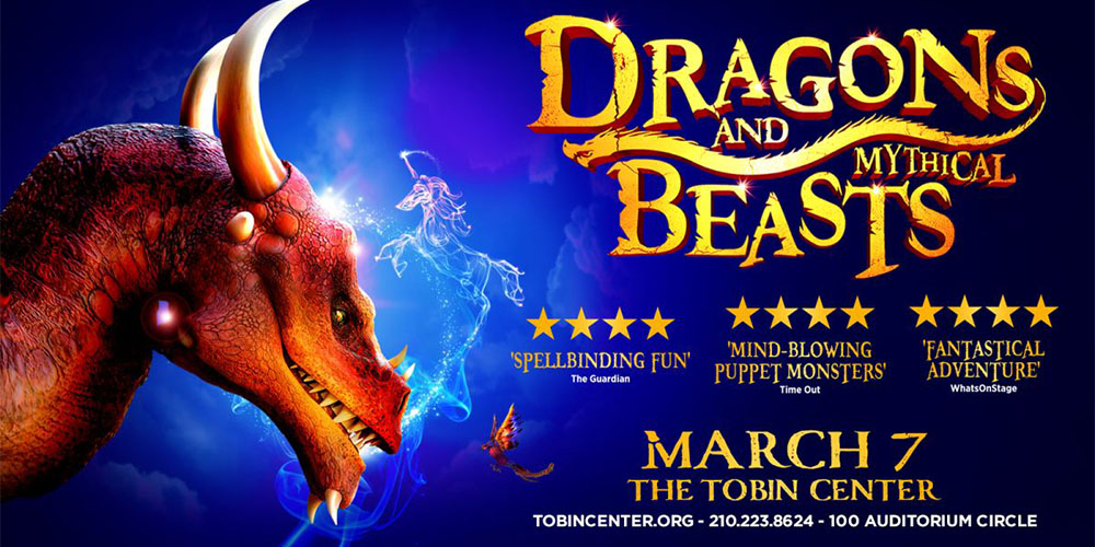 A great thing to do in San Antonio with kids is the Dragons and Mythical Beasts play at Tobin Center for Performing Arts.