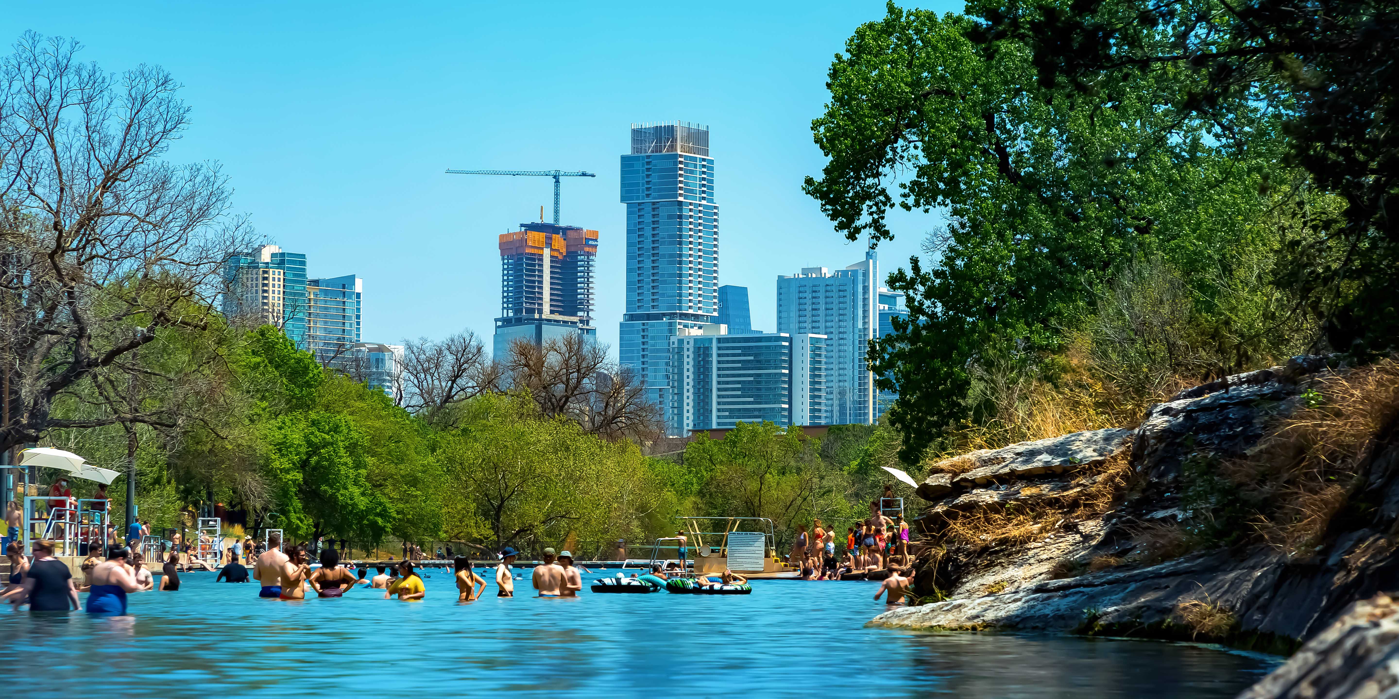 The Barton Springs Pool in Austin, TX