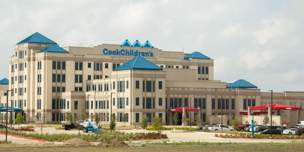 Cook Children's, a local hospital, in the Fort Worth area.