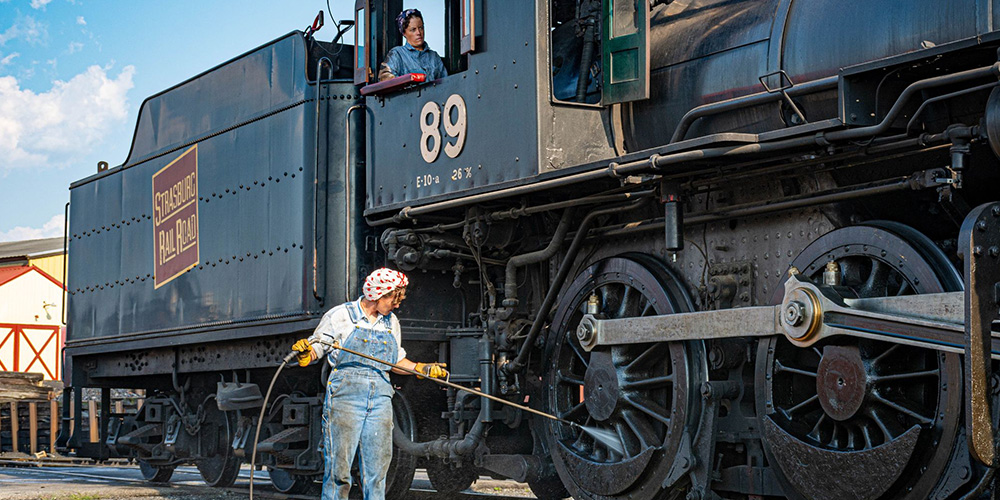 The  Strasburg Rail Road is the perfect activity for family members of all ages. 