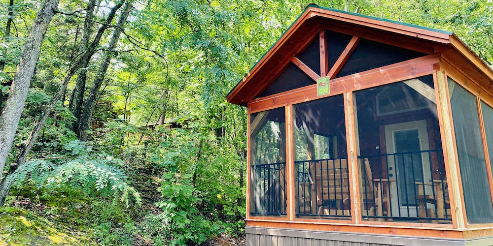 Enjoy glamping in Virginia with ADA special cabins.