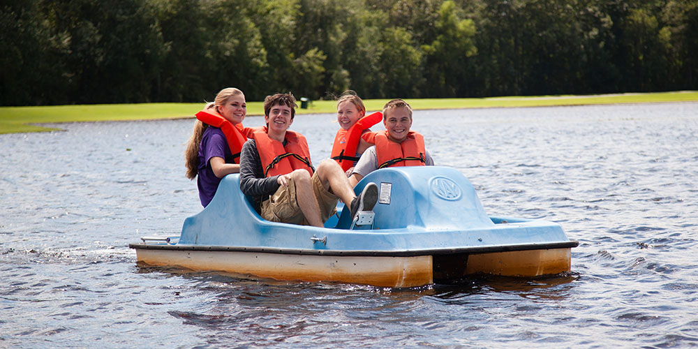 Enjoy a paddle boat rental as an add-on option at our New Jersey campground. 