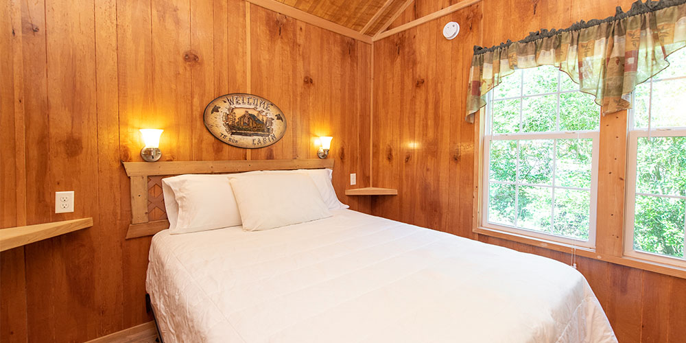 Stay at one of our comfy cabins and get all the rest you need!