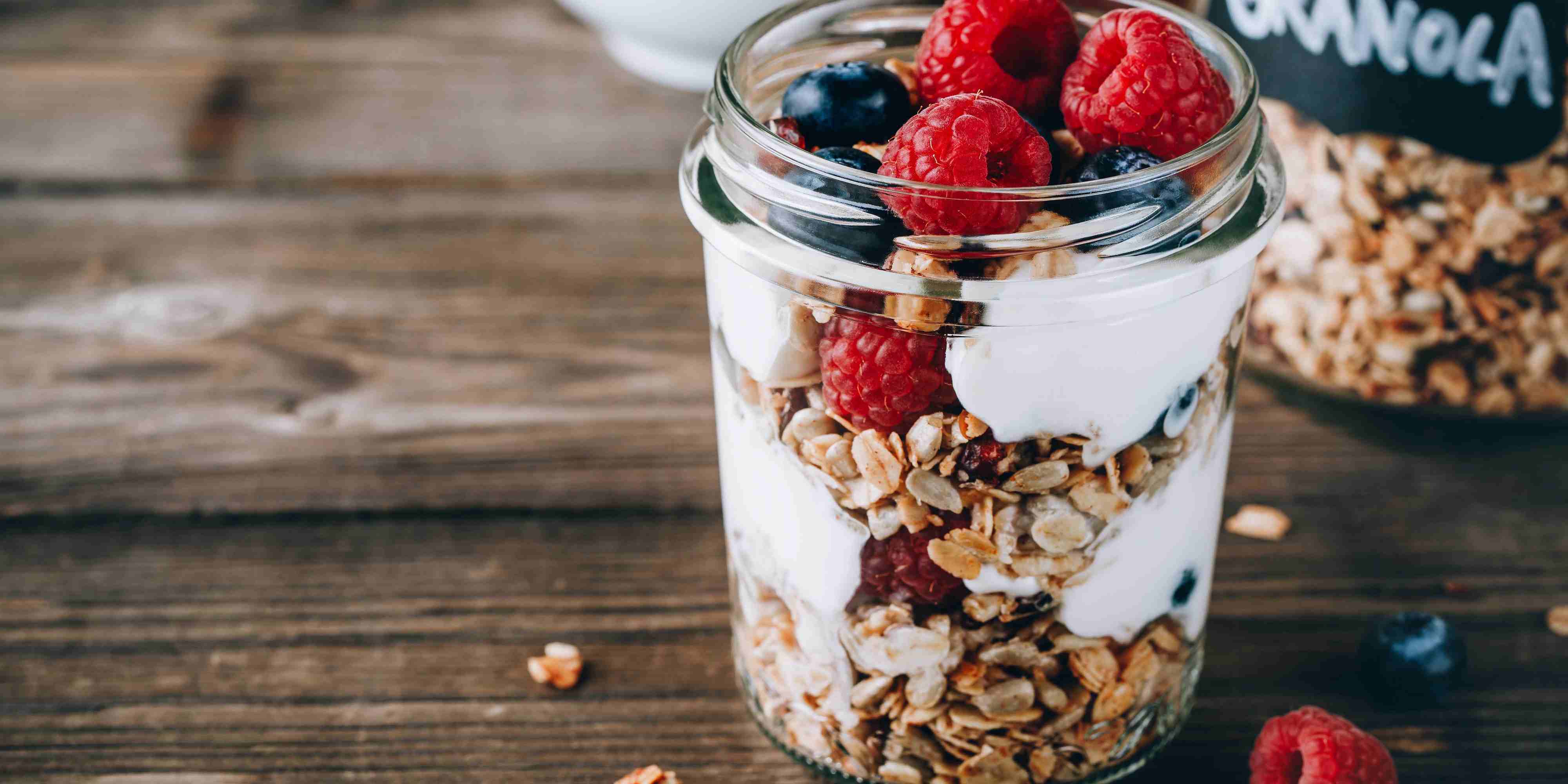 A mason jar parfait