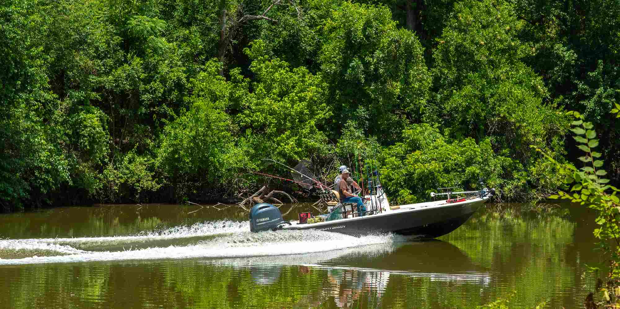 Fisherman on the Bosque River next to Camp Fimfo Waco